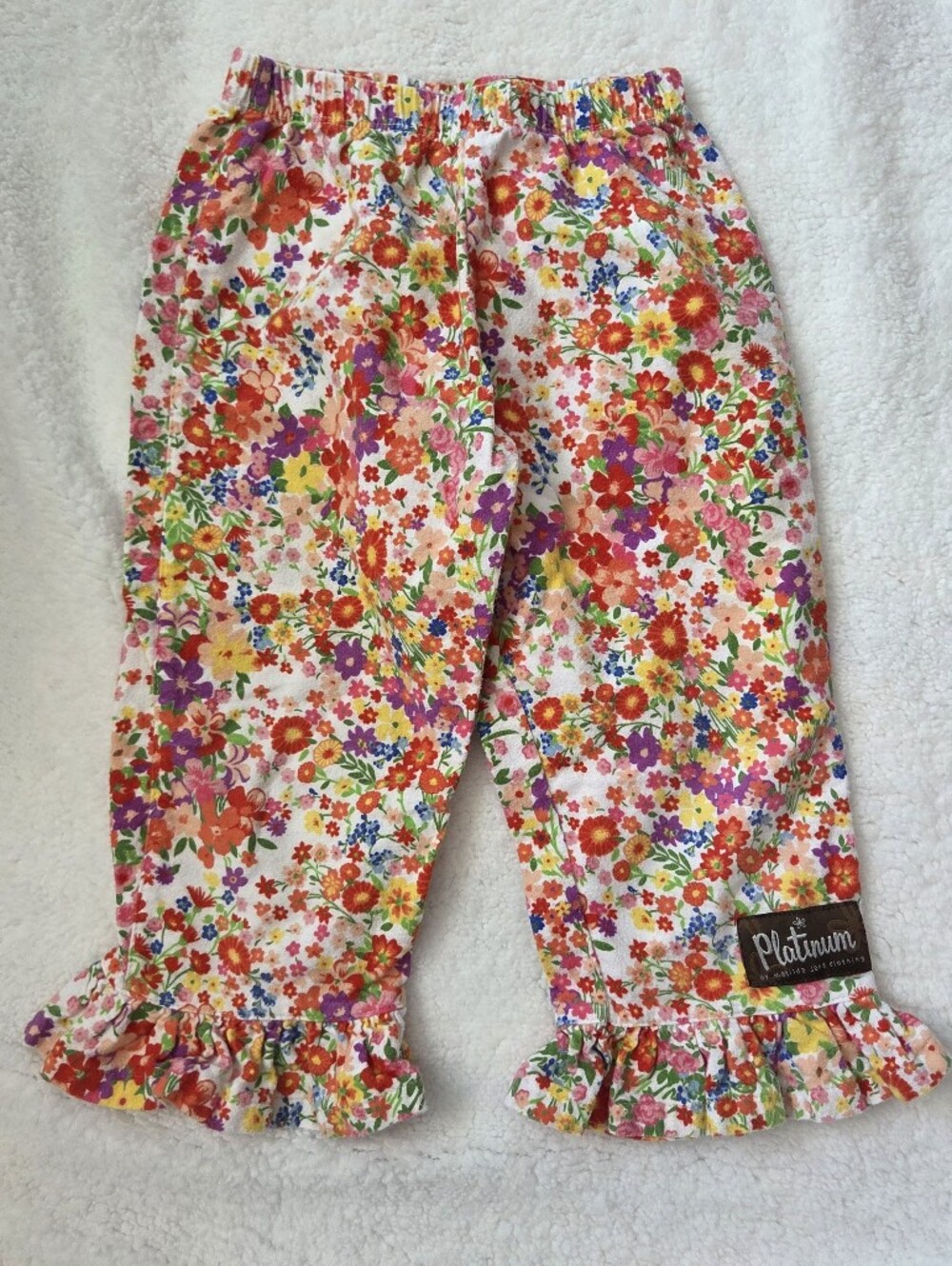Platinum By Matilda Jane Floral Pants Girls Size 6 Cotton Flannel